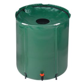 66 Gallon Folding Rain Barrel Water Collector Green