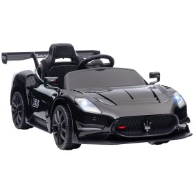 Qaba Maserati GT2 Licensed Ride On Car, 12V Battery Powered Electric Car for Kids with Shock-Absorbers, Auxiliary Wheels, 3MPH Racing Car with Remote