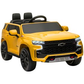 Aosom Chevrolet TAHOE Licensed Kids Ride on Car, 12V Battery Powered Kids Electric Car with Remote Control, 4-wheeler Suspension, Music, Lights, Horn