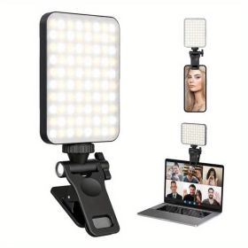 Selfie Light - USB-Rechargeable LED Phone Light - Portable Photo Light with 97+ CRI, Up to 6500K Color Temperature Phone Light for Selfie