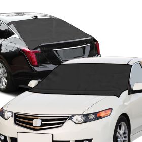 Magnetic Car Windshield Cover Front Rear Car Windshield Protector against Snow Sun Dirt Leaves Fit for All Cars Oxford Fabric Waterproof Heat-Resistan