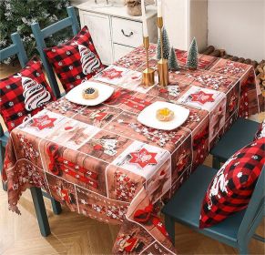 Christmas Decoration Layout Creative Printed Tablecloth Christmas Tabletop Decoration Supplies (Style: F)