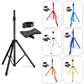 5 Core Speaker Stand Tripod Floor Tall Adjustable Up to 72 Inch DJ Studio Monitor Stands Pole Mount - SS ECO 1PK WOB (Color: Black)