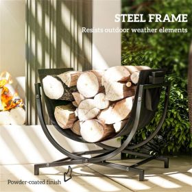 Firewood Rack, Heavy Duty Wood Storage Holder (Color: as picture)