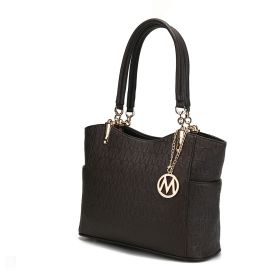 MKF Collection Malika M Signature Satchel Handbag by Mia k (Material: Polycarbonate, Color: Chocolate)