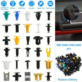 500/1000/1500 pieces of hybrid car fastener rivet push clip kit, nylon bumper fender trim panel cover engine rivets (number: 500 pieces)